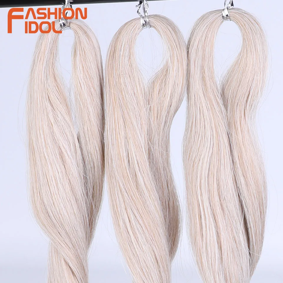 FASHION IDOL 18 Inch French Curly Crochet Braiding Hair Synthetic Blonde Loose Wave Braids Hair Spiral Curls Hair Extensions 5