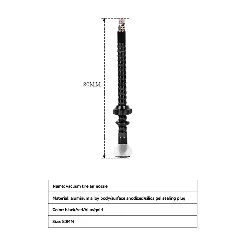 ABME 4Pcs 자전거 튜브리스 Presta 밸브 스템 알루미늄 합금 80Mm 밸브 코어 제거 도구 포함
