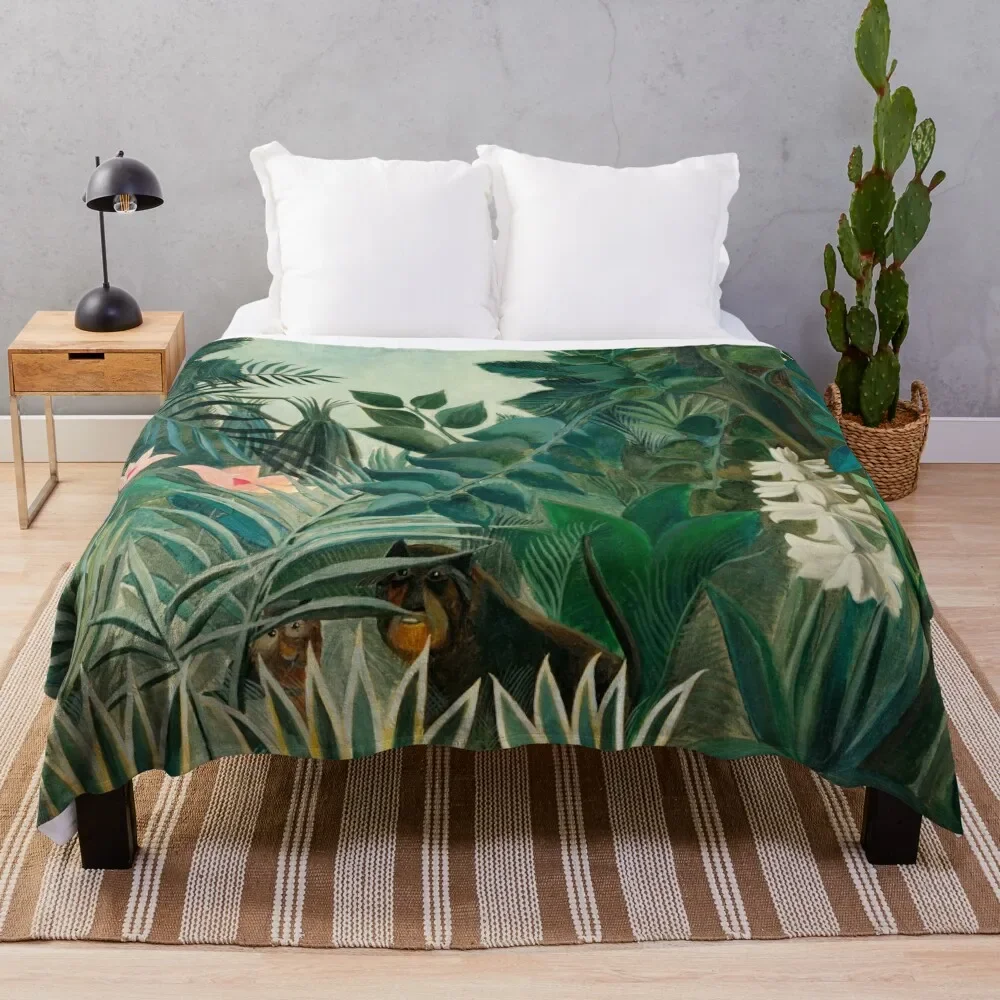 The Equatorial Jungle - Henri Rousseau Throw Blanket christmas gifts Cute Tourist Blankets