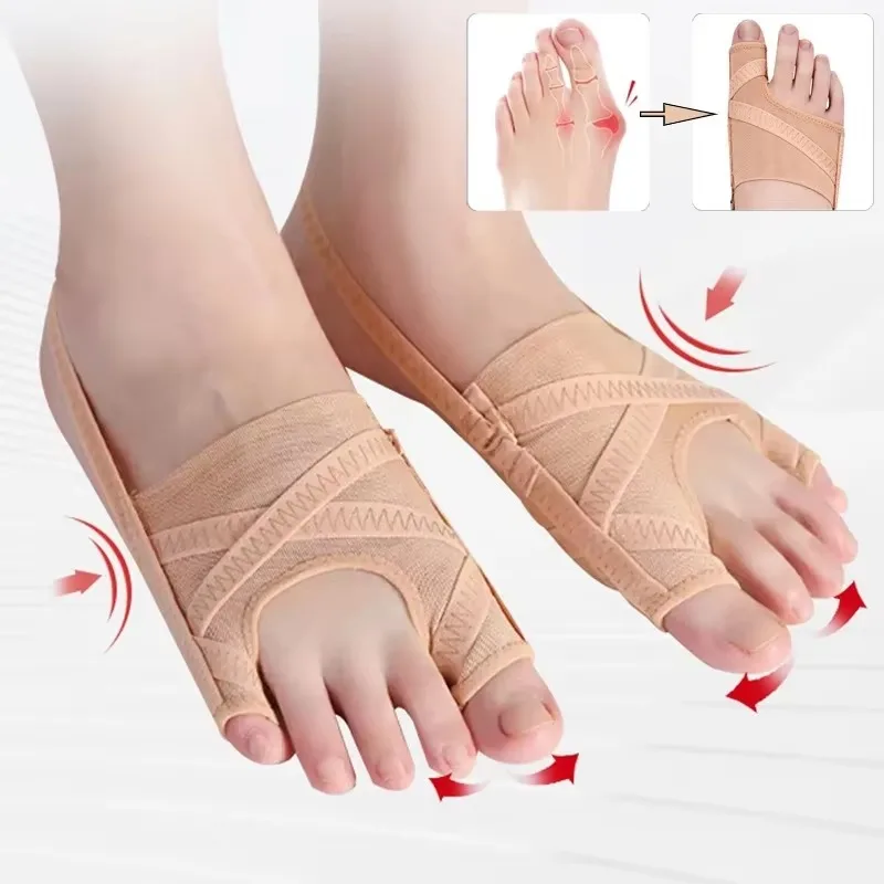 Toe Separators Toe Corrector Fabric Bunion Corrector Breathable Adjustable Hallux Valgus Sleeve Spacer Separator Toe Corrector Sports Bunion Socks Running