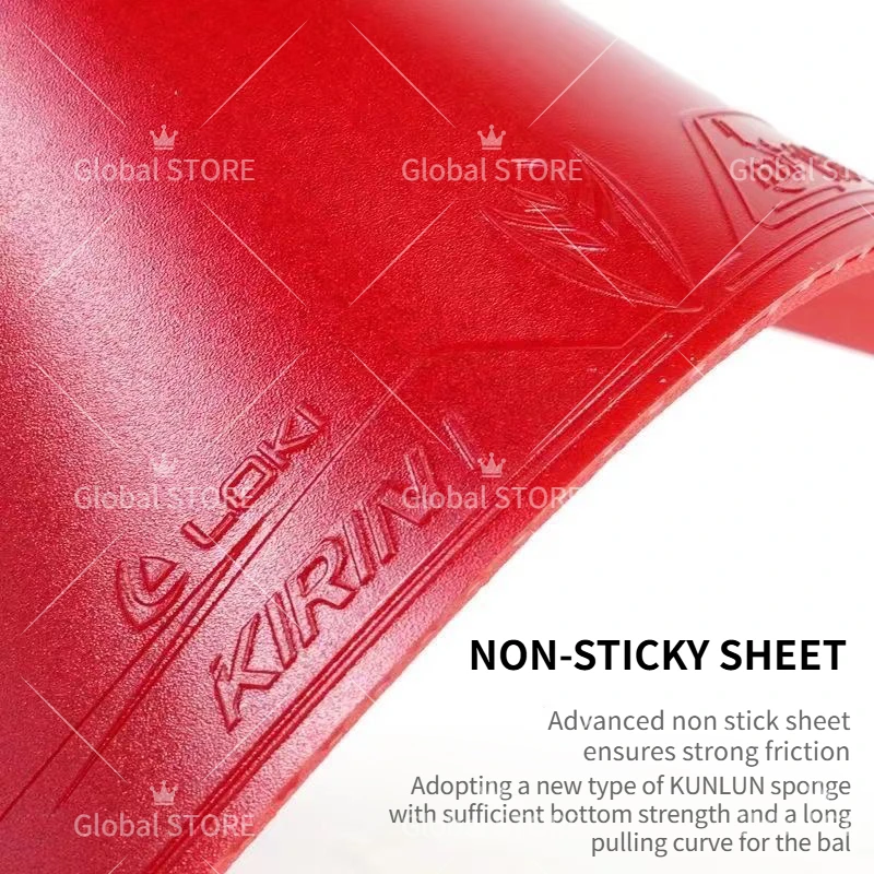 Original LOKI KIRIN K1 Table Tennis Rubber Non-sticky Ping Pong Rubber Sheet with Pre-tuned Cake Sponge 2.1mm