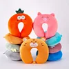 U-shaped Plush Pillow Cartoon Adult Children Neck Protection Pillow Driving Travel Students Lunch Break Nap Cushion 4