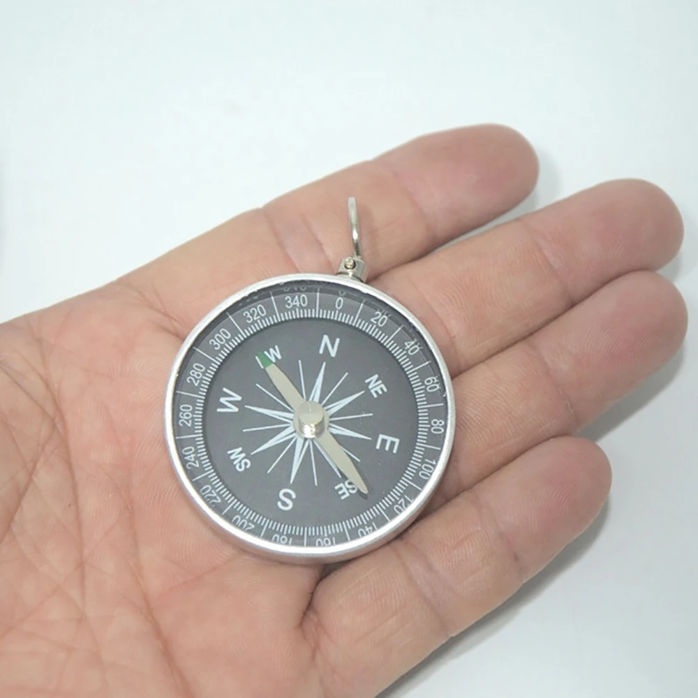 Waterproof Compass Mini Compass Navigation Compass Portable Compass Survival Compass Portable Compass Aluminum Alloy Keychain Camping Trekking Hunting Hiking Survival Compass Navigation For Outdoor Activities