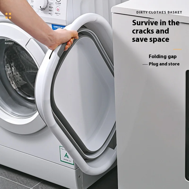 Collapsible Plastic Box for Dirty Clothes, Ideal for Small Spaces, Easy to Store