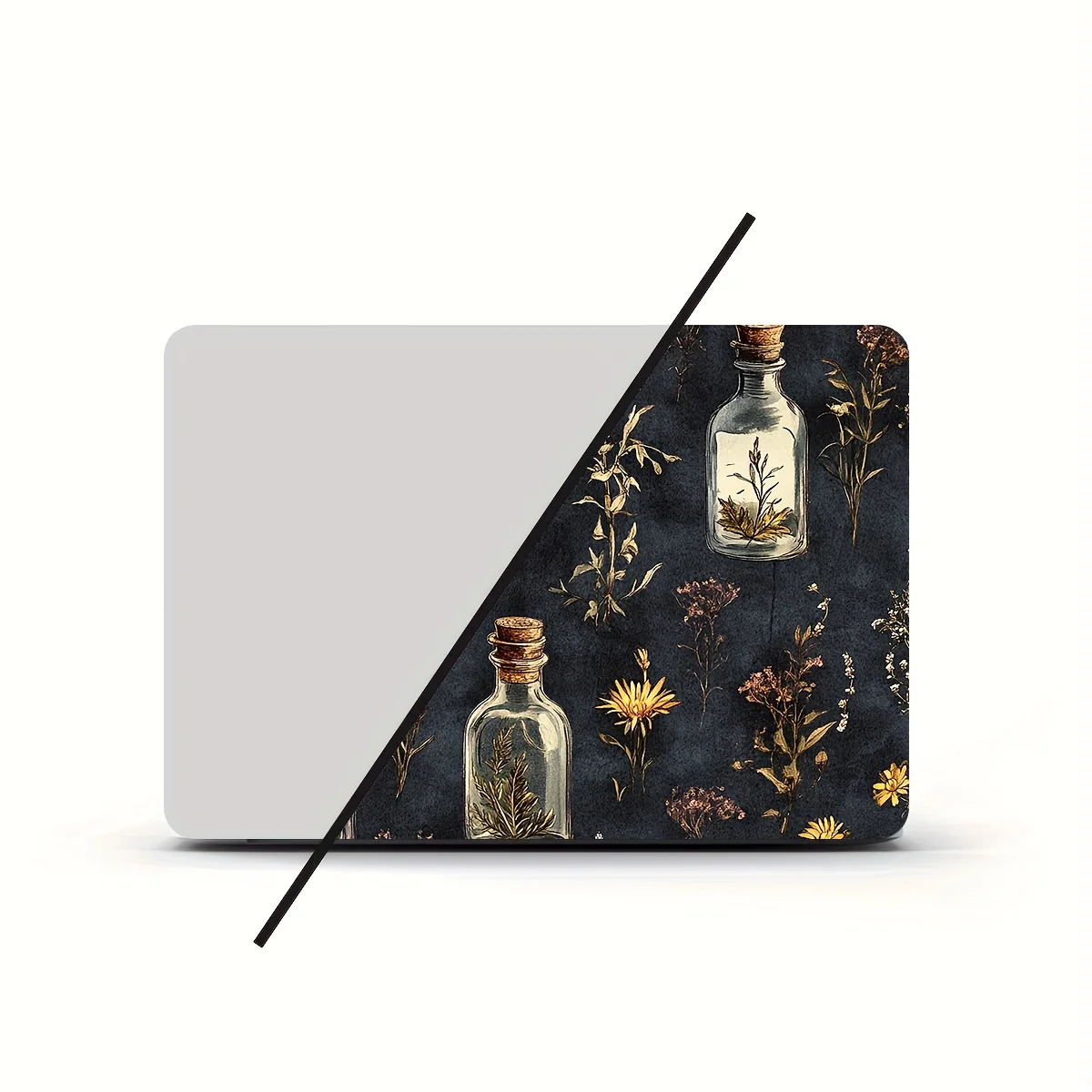 2팩 패턴 노트북 아트 꽃무늬 데칼 케이스, 범용 넷북 스킨 스티커 재사용 불가 노트북 스킨 스티커 데칼