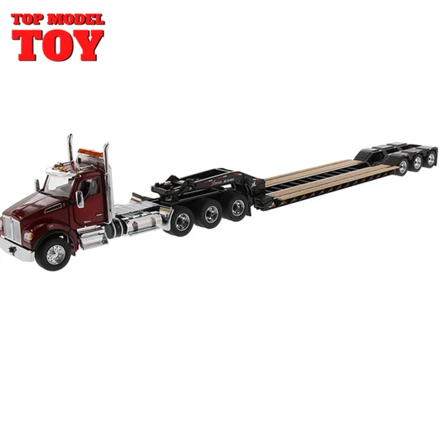 71061 1/50 T880 Engineering Vehicle Sleeper Tridem Tractor Outrigger Style Model with 2 Boosters