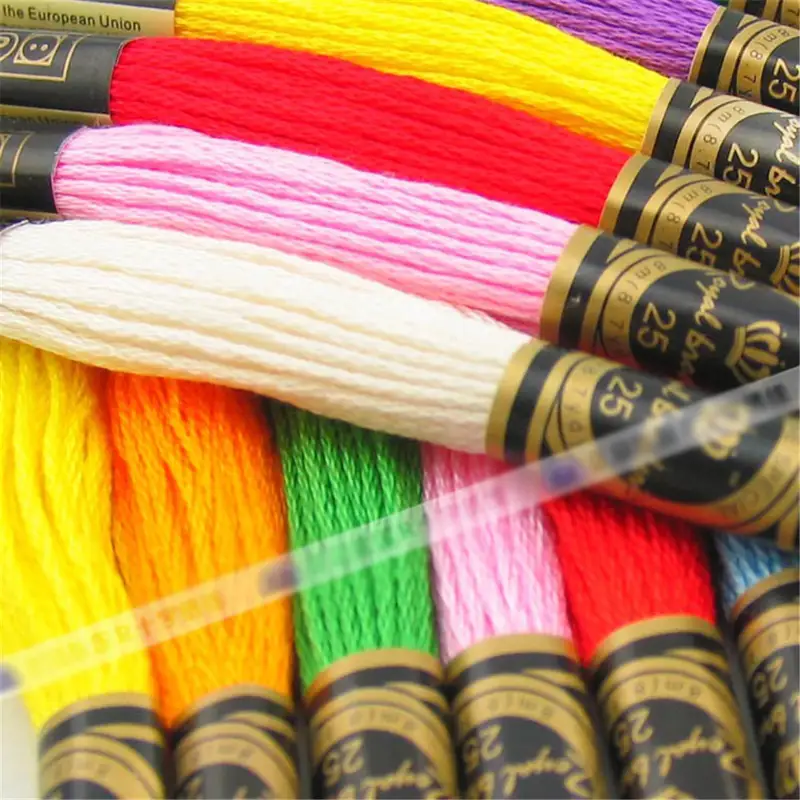 100% Cotton High Quality Cross stitch Floss Embroidery thread  Cross Stitch Embroidery Hand Knitting Sewing Weaving 8m 447 color - Image 3