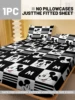 1 cartoon cute Mickey pattern digital printed frosted Fitted Sheet,bedroom printed bed cover,bedding(No pillowcase) 6