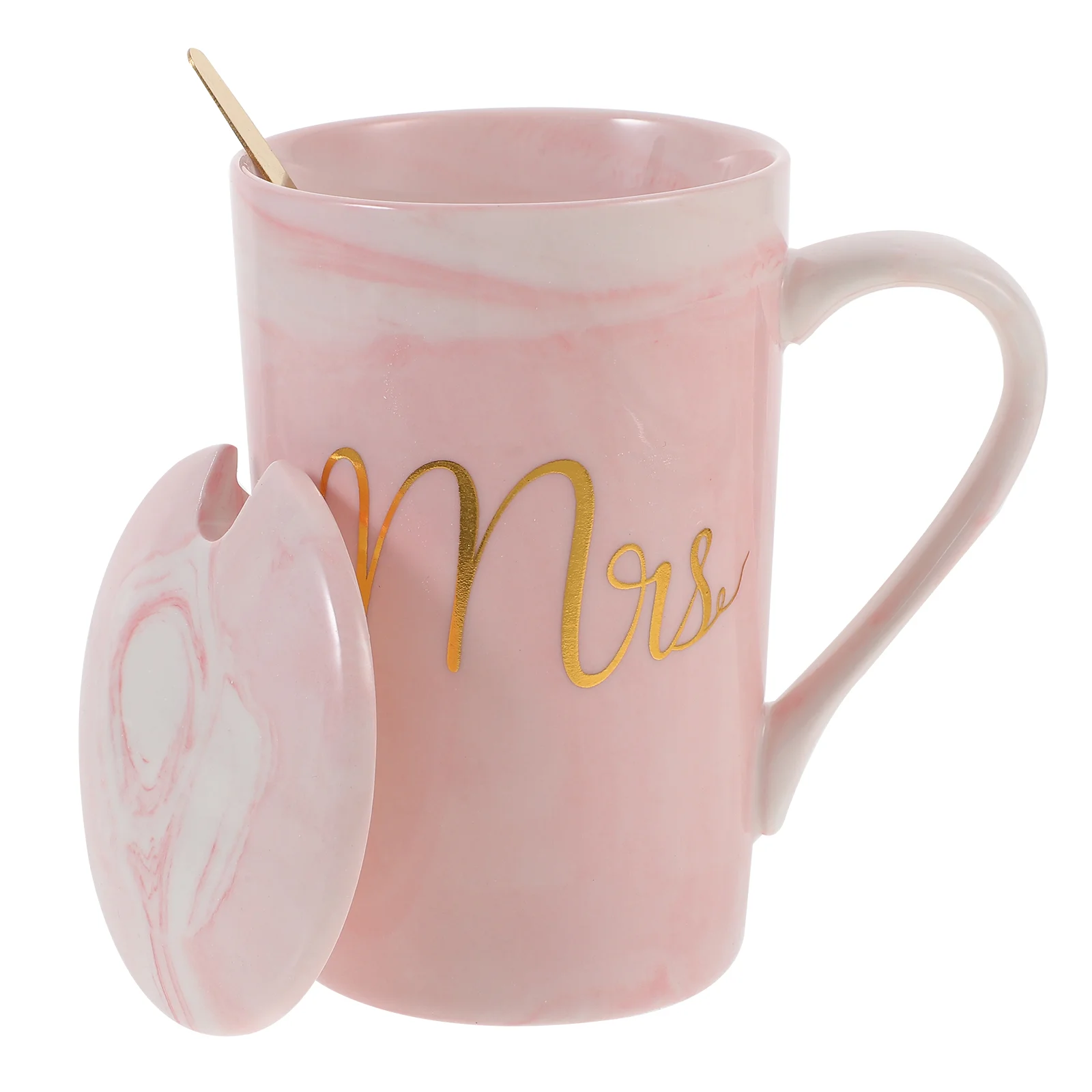 

Decorative Coffee Mug Ceramic Coffee Cup Water Cup Portable Coffee Mug Cup with Lid and Spoon