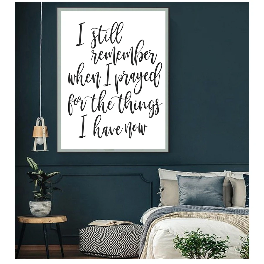 Quotes Canvas Prints Black White Wall Picture Prayed Poster Art Painting Home Rustic Decoration Farmhouse Decor Inspirational |