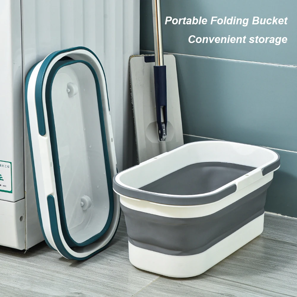 Foldable Laundry Basket with Wheel Collapsible Wash Bucket with