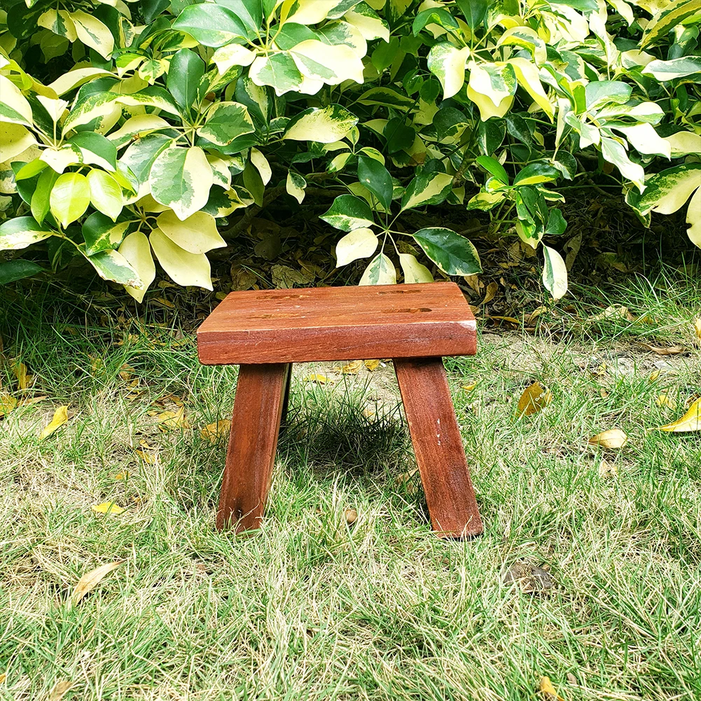 Step Ladder With 4 Legs Solid Furniture Baby Kids Living Room Wooden Stool Bathroom Stable Bedroom Gift Home Decor Portable