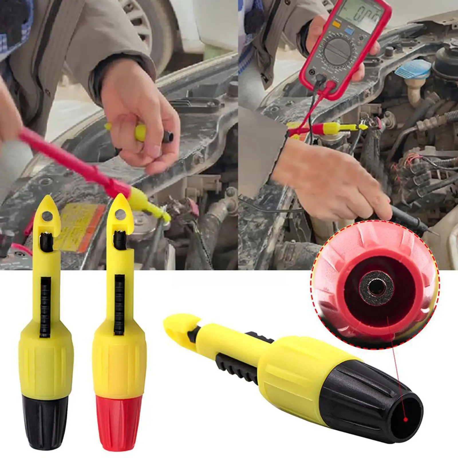 

Auto Thorn Circuit Repair Tool Car Insulation Wire With Test Probe Clip 2mm 4mm Jack Piercing Hook Puncture C5L9