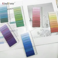 KindFuny 1200pcs Gradient Index Memo Pad Posted It Sticky Notes Paper Sticker Notepad Bookmark School Supplies Kawaii Station 2