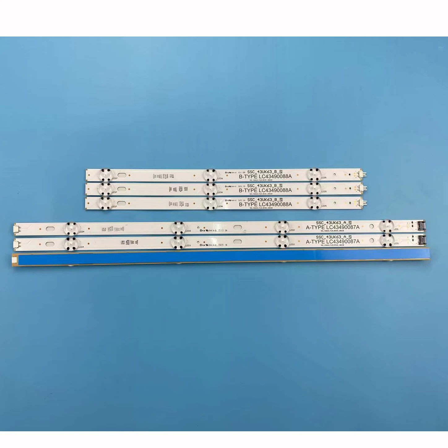 Barra de Retroiluminação Led para lg 43uj6300 43uk6300pue Lc43490087a Lc43490088a Lc43490078a Lc43490077a 43uk6090pua 43um6910pua Pcs - Imagem 3