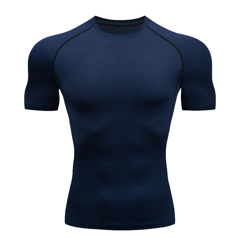 Men' Solid Color Short Sleeved T-shirt Compressed Quick Drying Breathable...