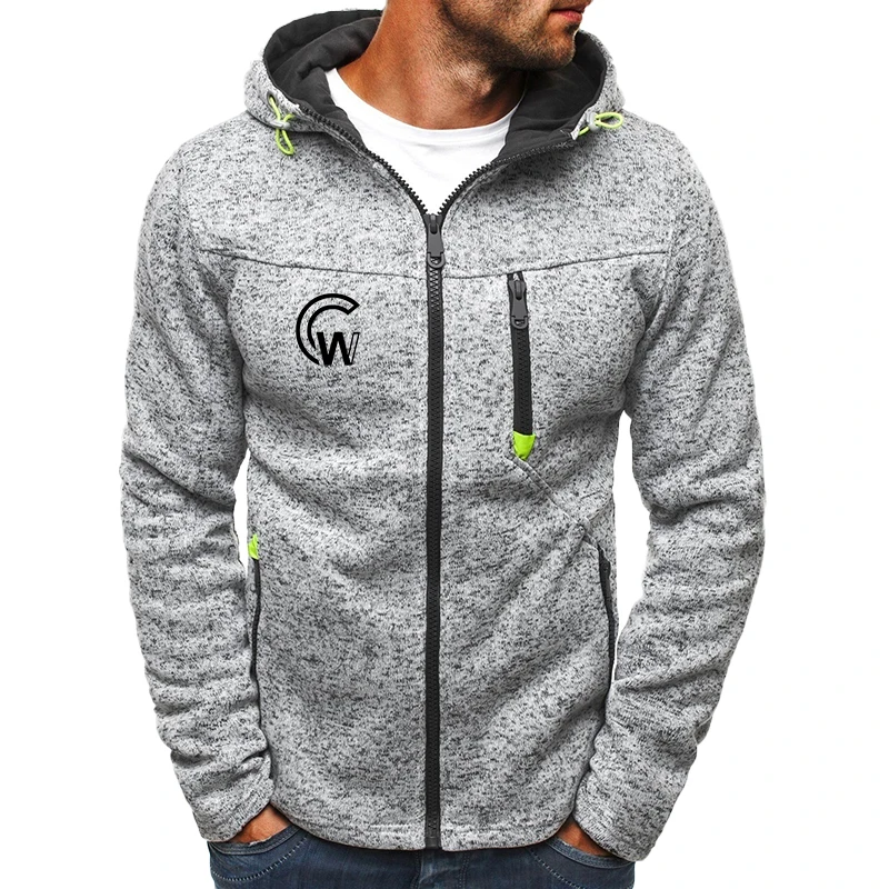 Fashion Men Fried Dough Twists Sweater Hoodie Printed Hoodie Sports Coat Autumn Winter Zipper Jacket
