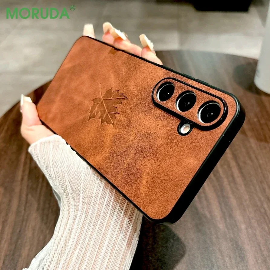 Vintage Maple Leaf Leather Slim Cover Case