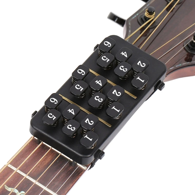 Guitar Chord Trainer with 18 Buttons Guitar Learning Aid Tool for People Whose Fingers Hurt From