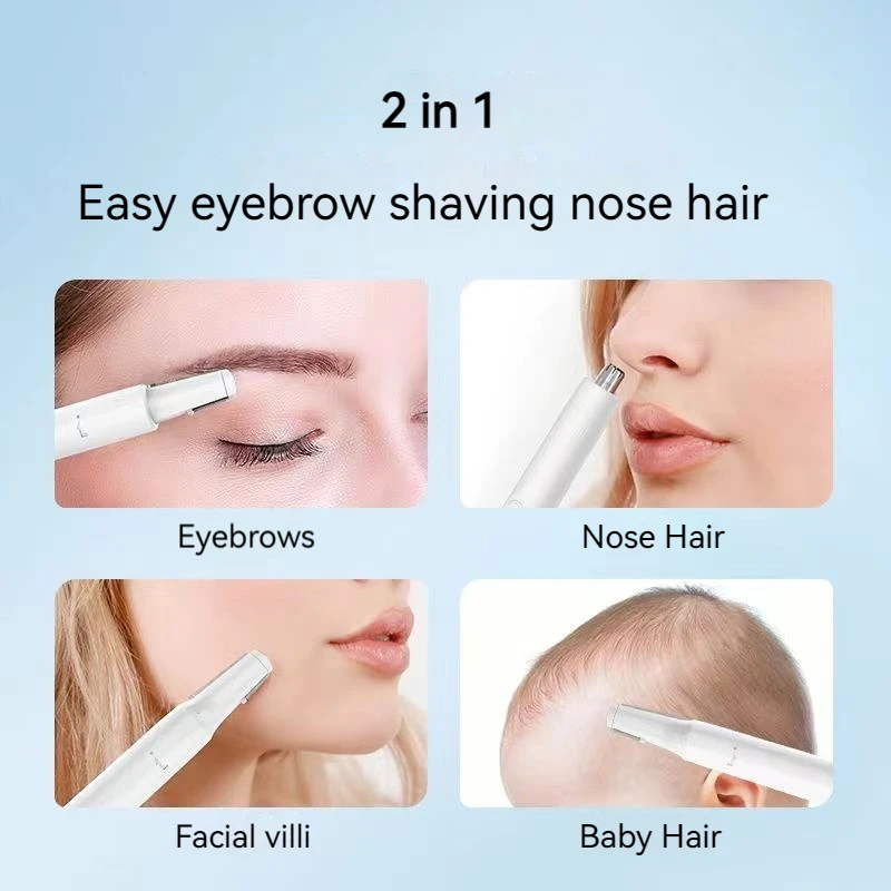 TOUCHBeauty Hair Trimmer for Face Eyebrow Nose Ear Body Hair Trimming, All in ONE Hair Remover for Women & Men Dual Blades Shave 3