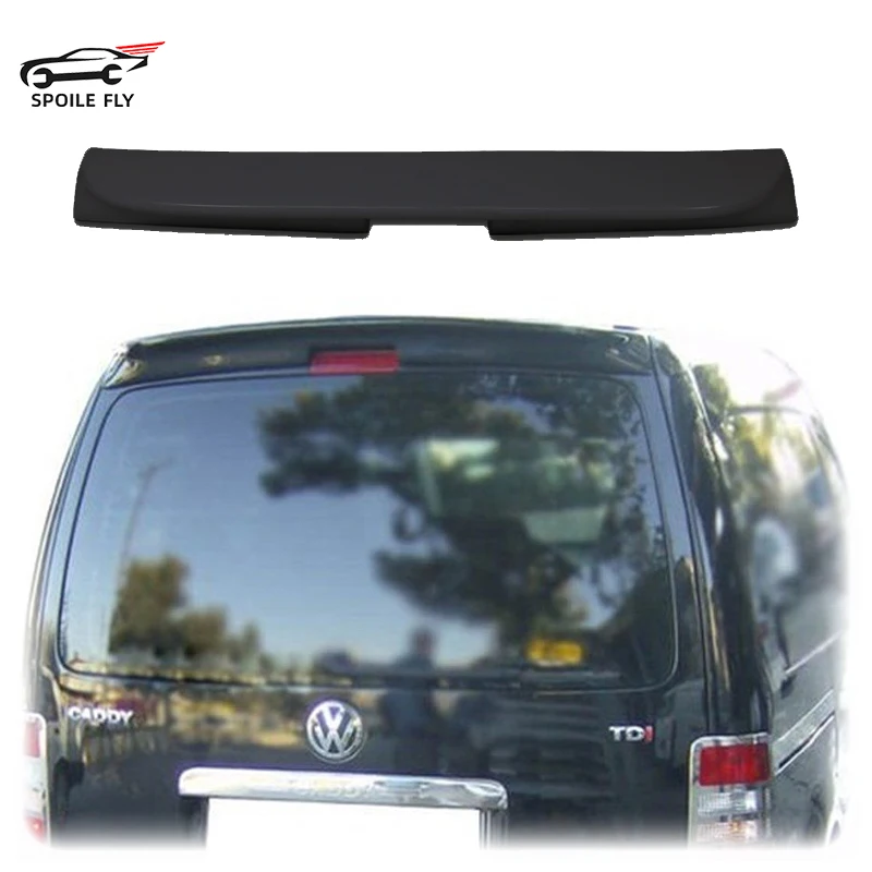 Per Vw Volkswagen Caddy Mk2 2003 A 2015 Posteriore Tronco Spoiler Ala Labbro Di Alta Qualità Abs Lucido Nero Carbon Look Body Kit Cover