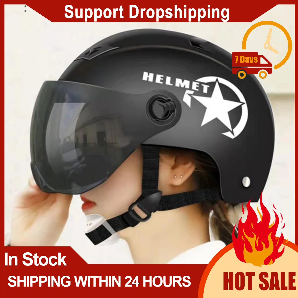 Motorcycle Crash Helmet Men Women Breathable Summer Riding Flip Up Hard