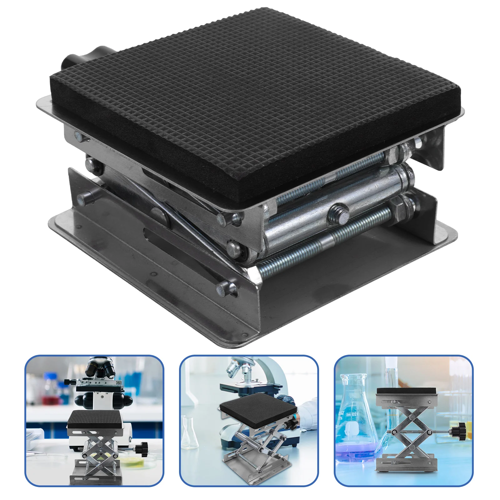 Stainless Steel Support Platform Mini Scissor Jack Laboratory Lifting Crane Adjustable Height Stand Material Handling Tools