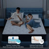12 Inch Twin Mattress in a Box, Memory Foam Hybrid Mattress Individually Pocketed Springs for Isolate Motion, Pressure Relief 6