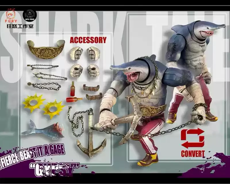 مجسم قرش مطرقة سلسلة أعماق البحار