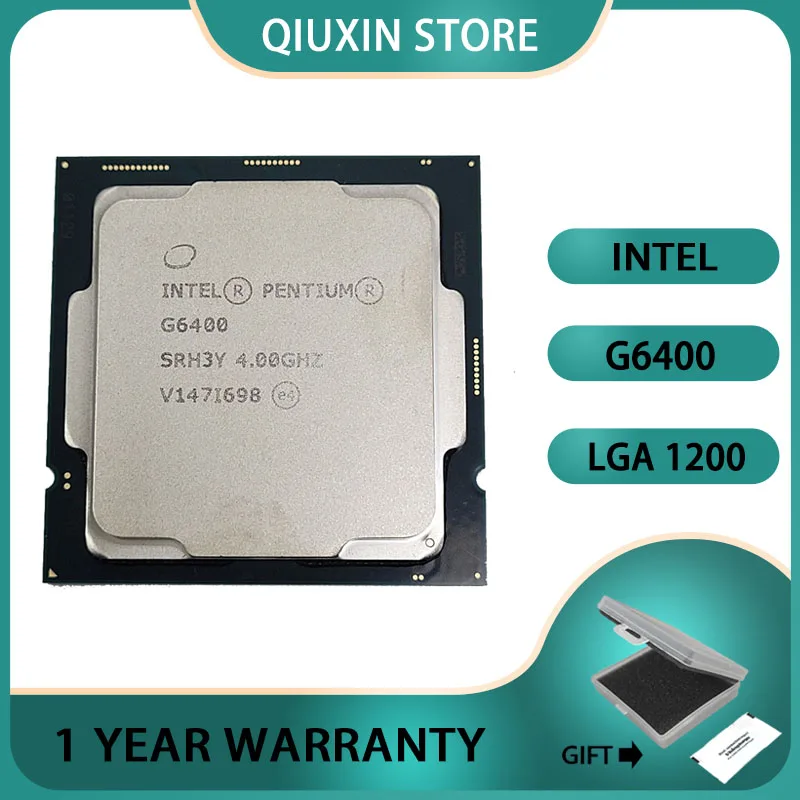 

LGA1200 встроенная графика Intel UHD 610 58Вт CM8070104291810,Процессор Intel Pentium Gold G6400 4ГГц, 2 ядра 4 потока