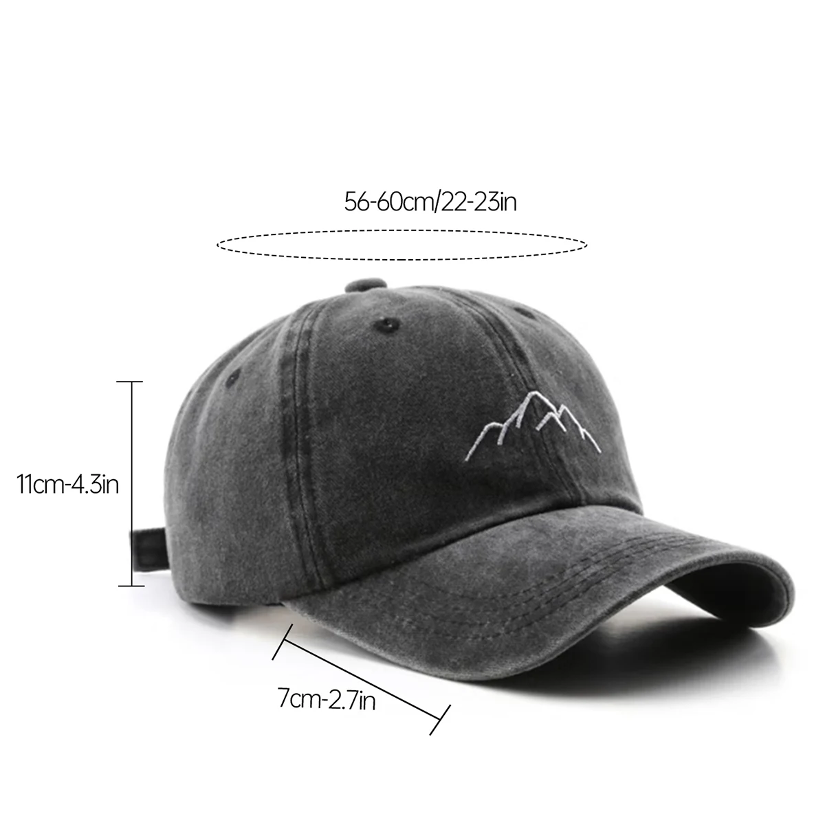Deep Crown Baseball Cap for Women with Large Head Circumference, Men's Wide-Brimmed Hat, 2025 New Popular Retro Style for Shopping, Hiking, Climbing, and Fishing