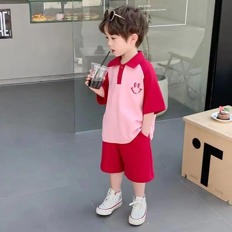 

New Summer Baby Boy Clothes 3 to 12Years Luxury DesignerShort Sleeved T-shirts Tops + Shorts Kids Suits Boys Outfits Sets