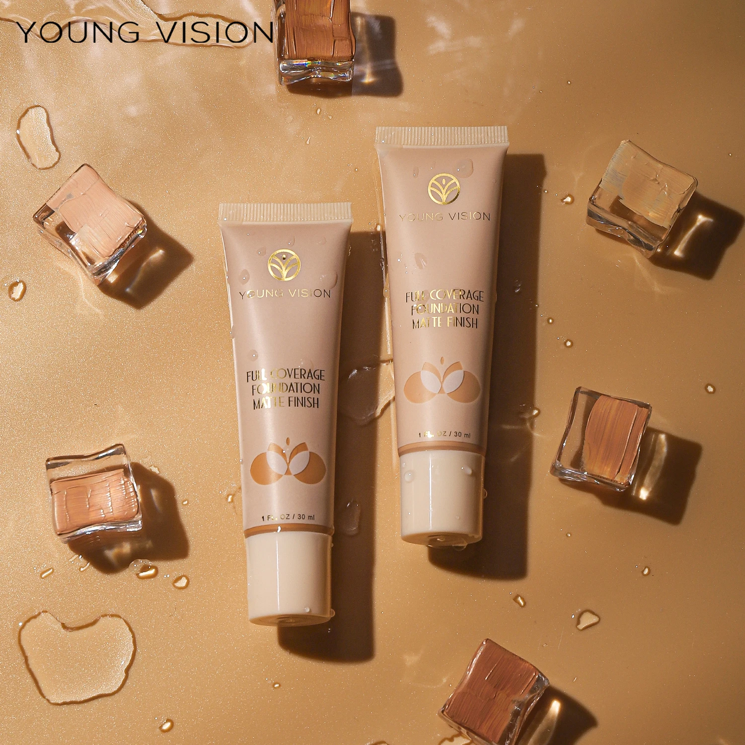 YOUNG VISION 6colors/pack Matte Concealer Long Lasting Foundation Wheat Color Long Lasting Easy Makeup Finish Foundation 4
