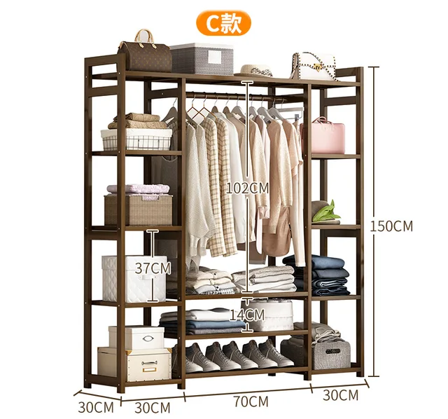 Wardrobes Clothes Closet Organizer Pared Hangers Furniture Coat Rack  Bedroom Closets Home Roupeiros Perchero Burro De Ropa