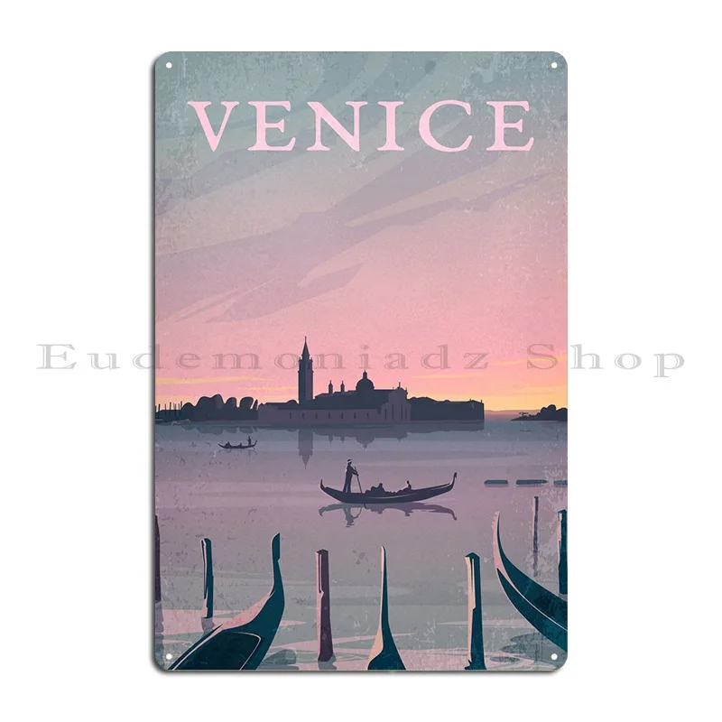 

Venice Vintage Poster Metal Sign Wall Decor Designs Cinema Bar Garage Tin Sign PosterWall Decoration