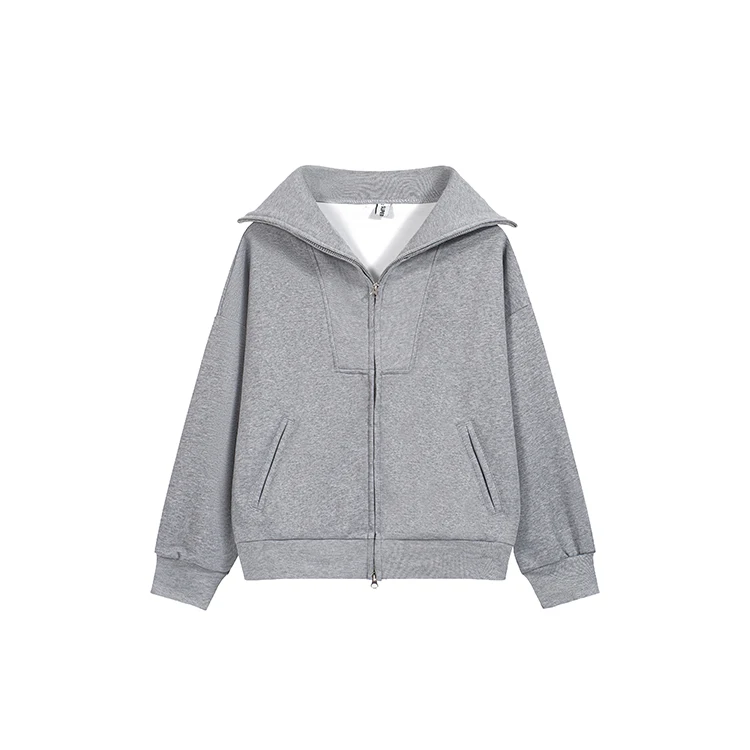 Y2K Casual Two-piece Set Solid Tracksuit Stand Collar Long Sleeve Zip-up Sweatshirt Long Pants Korean Fashion Autumn New Outfits