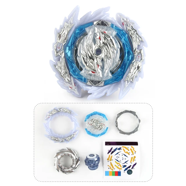 Bey Burst DB B-189 Guilty Longinus Metal Left Spinning Top with B-184 Full Custom Left Right Launcher Gyro Toy Set Xmas 6