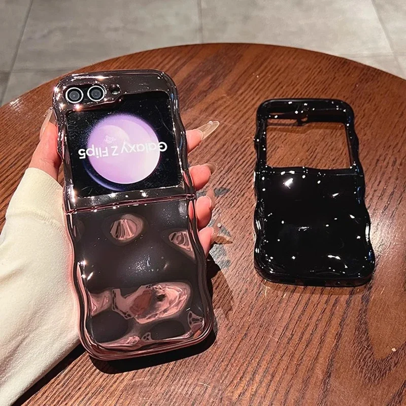 Cartoon Stone Gloss Wave Plating Meteorite Shockproof TPU Case in Korean Style
