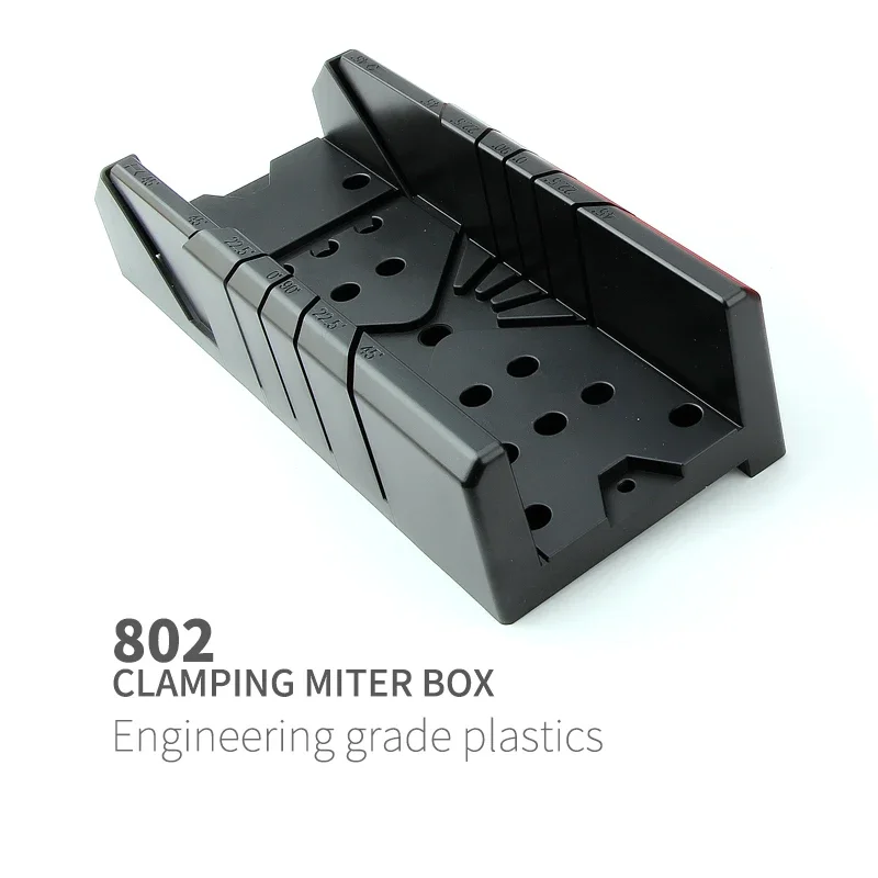 1pcs 12" Plastic Mitre Box Woodworking Clamping Cuts Miter Slots For Woodworker Woodcarver Carpenter