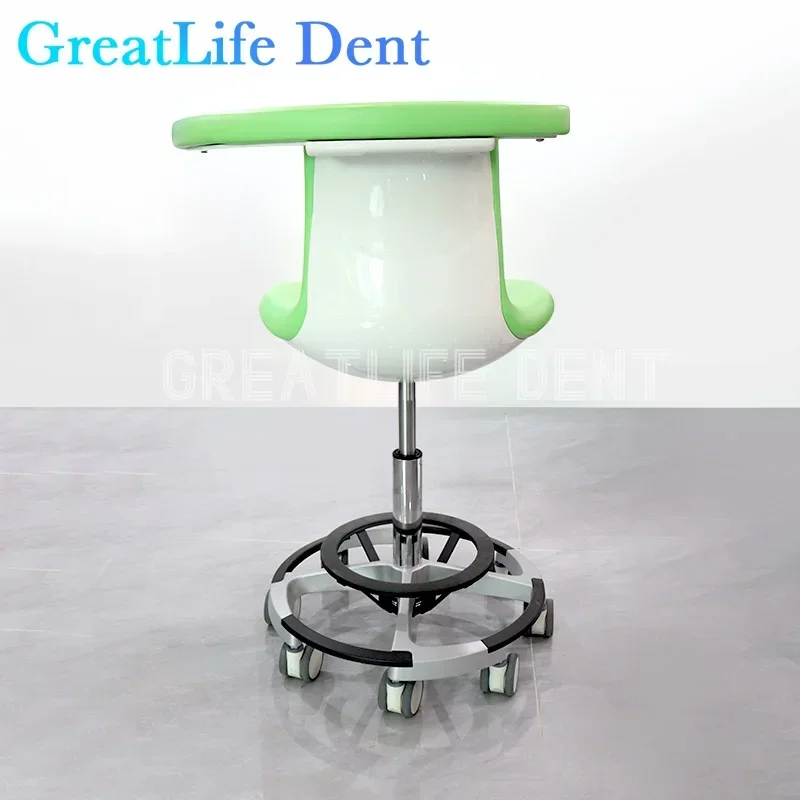 GreatLife 치과 의료 인체공학적 PU 가죽 좌석, 치과 병원 간호사, 자동 풋 페달 리프팅 회전 의사 의자