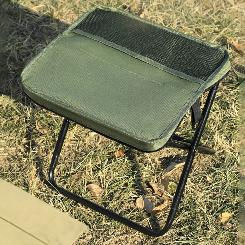 Portable Folding Stool with Mesh Bag for Camping Hiking