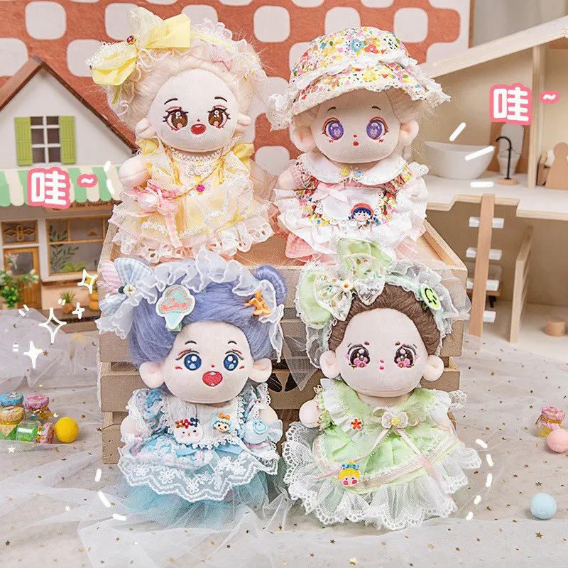 20cm IDol Doll Anime Plush Cotton Dolls with Clothes Kawaii Stuffed Star Figure Doll Toy Plushies Toys Fans Collection Gifts heat fans travel outdoor camping tent with heating fan fireplace fan gas furnace fan