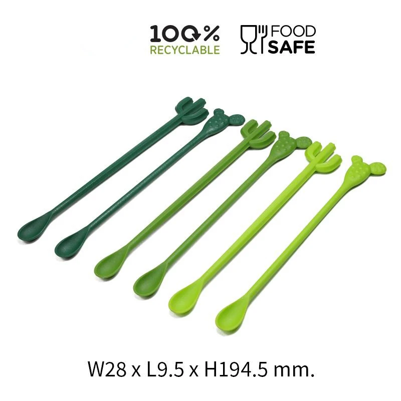 Reusable Cactus Shape Plastic Stirring Rods Drink Stirrers 6 Pcs 12 Wedding Birthday Cocktail Party Supplies Dining Room