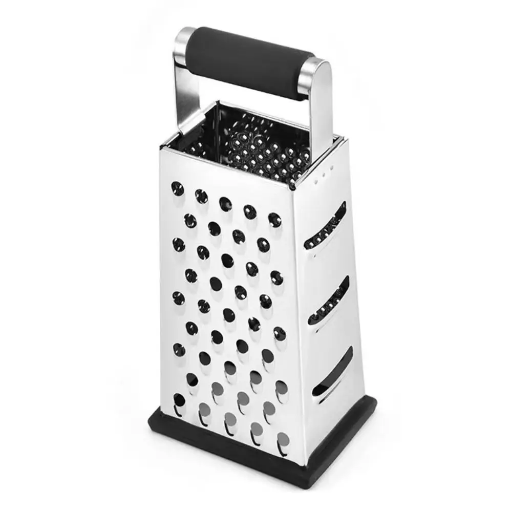 Stainless Steel Manual Cheese Grater 4-Sided Blades Sharp Blades Vegetable Slicer Multifunctional Handheld Design Food Shredder