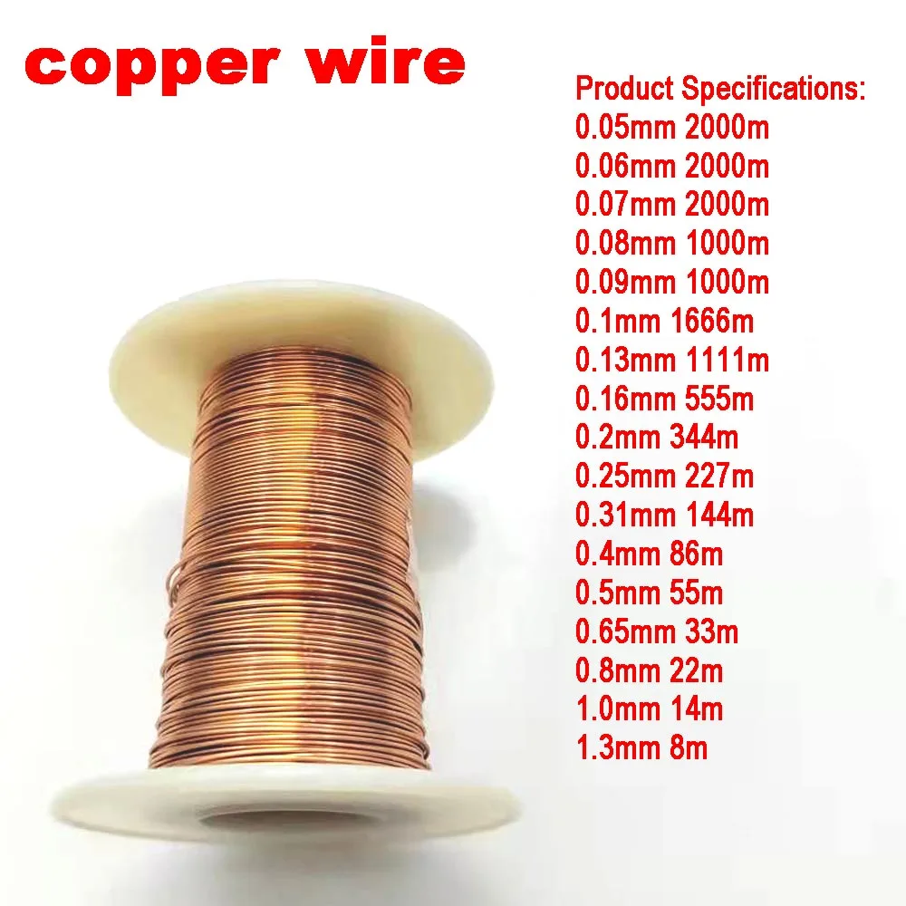 Enameled copper magnet wire coil in 0.05mm to 1.3mm diameters for coil winding
