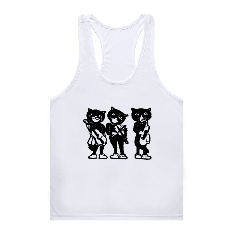 

Retro Dancing Musician Cats tank top men