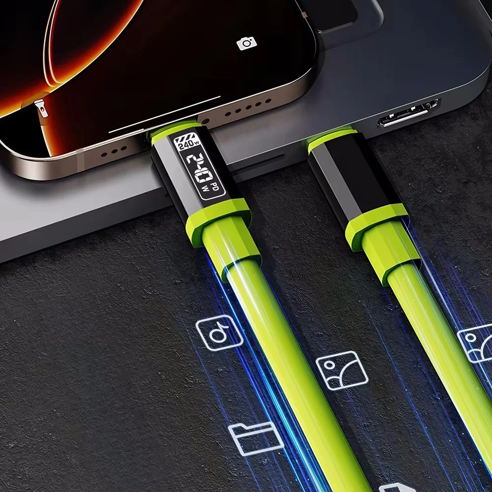 High-Speed 240W USB-C Fast Charging Cable with PD Technology