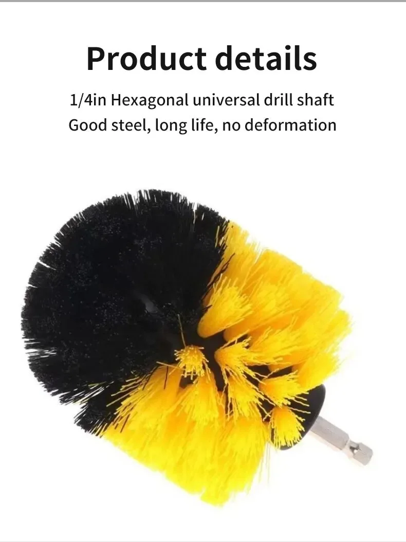 Description Picture 3 of item12pcs Electric Drill Brush Head Cleaning Household Universal Tools Floor Tile Polishing Kitchen Bathroom Car Wash Descaling Set