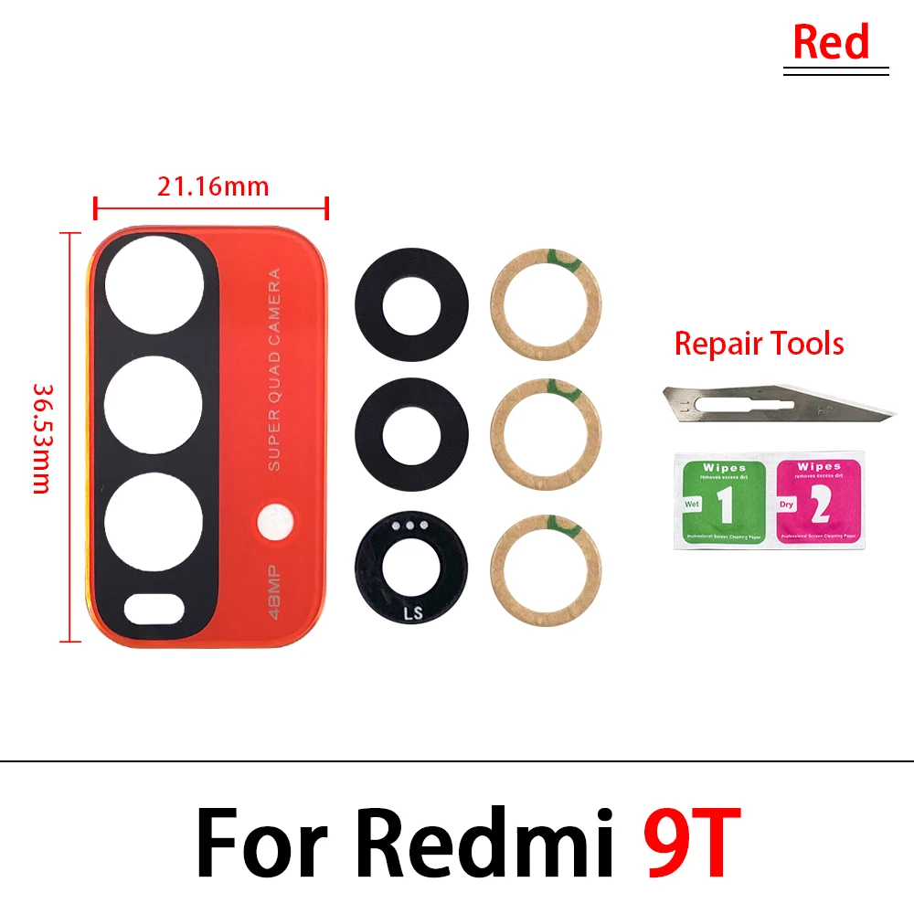 Rear Back Camera Glass Lens Cover With Glue Sticker For Xiaomi