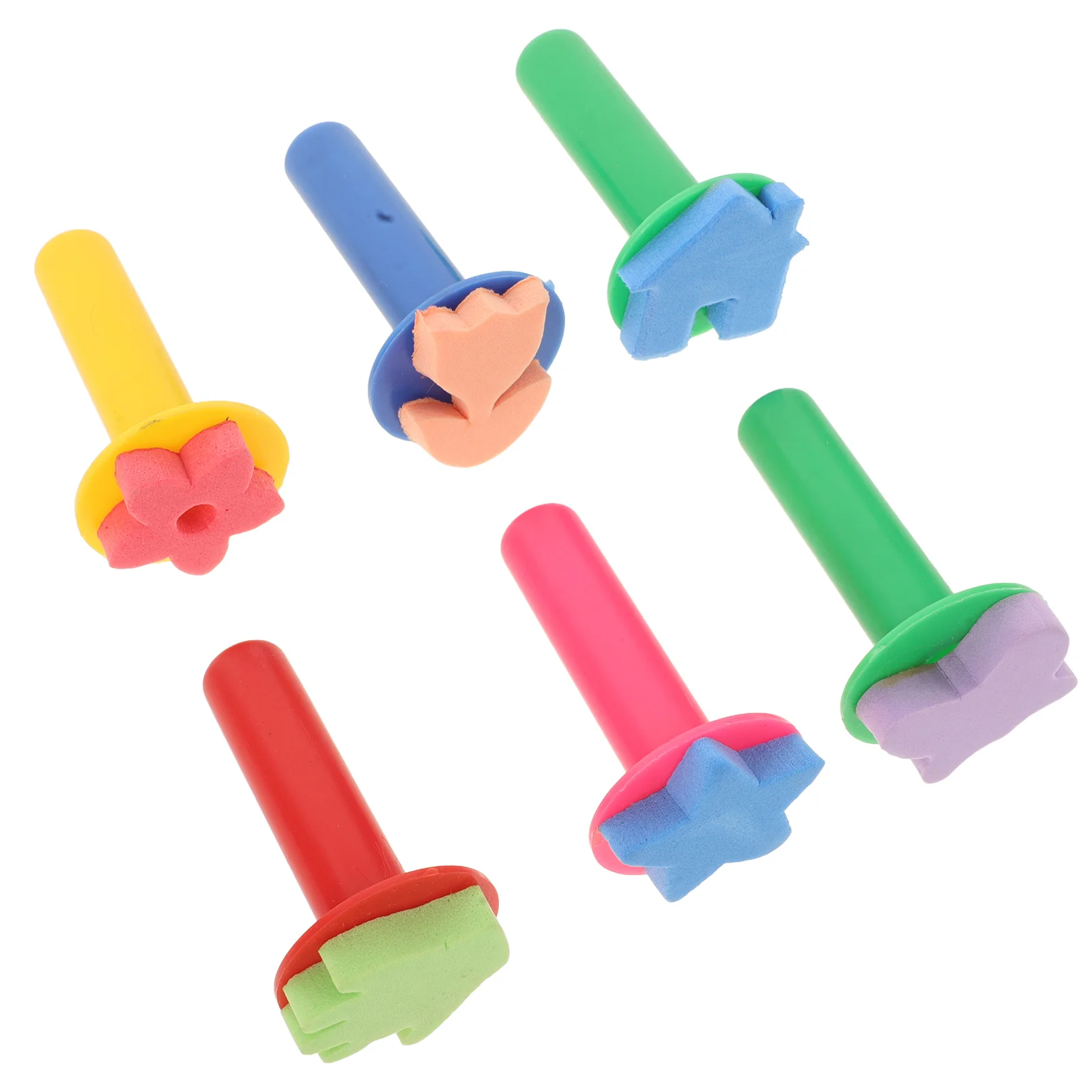 

6pcs Handheld Sponge Painting Sponge Paint Sponges Sponge Brush Toddler Paint Brushes Painting Sponge Paint Sponge Brush Sponge
